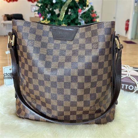 Louis Vuitton Rivington Gm Damier Ebene Cabas Brown Monogram Canvas