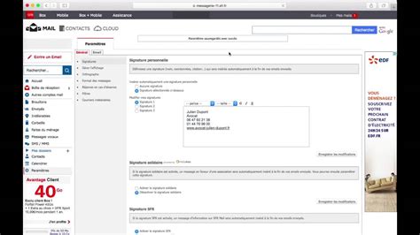 Comment Changer La Signature Email De Ma Messagerie Sfr Youtube