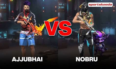 Ajjubhai (Total Gaming) vs Nobru: Who has better Free Fire stats in May ...