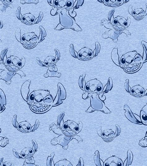 Disney Lilo & Stitch Knit Fabric 58''-Tossed Sketch | JOANN