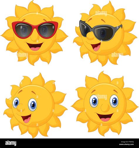 Happy Sun Cartoon Character Stock Vector Image And Art Alamy