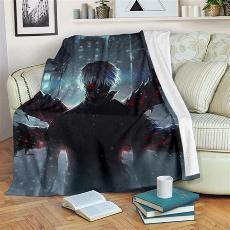 Tokyo Ghoul Anime Fleece Blanket Ken Kaneki Devil Shadow City Night