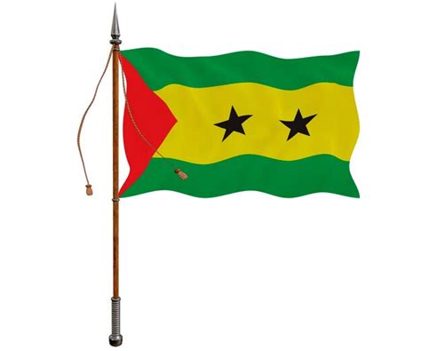 Premium Photo National Flag Of Sao Tome And Principe Background With