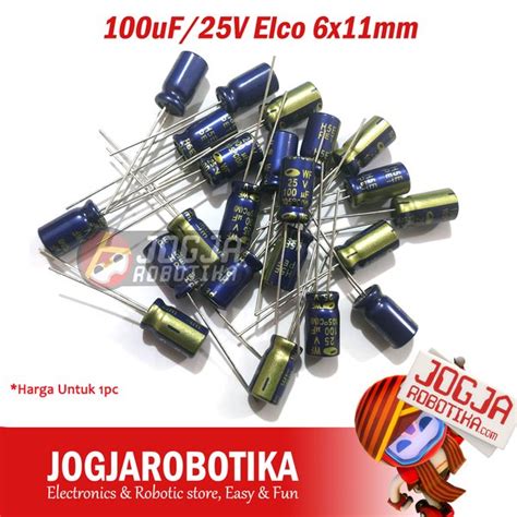 Jual ELCO 6x11mm Nichicon 100uF 25V Di Lapak Jogjarobotika Bukalapak