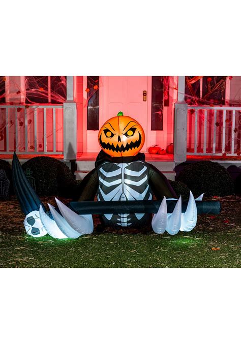 4ft Pumpkin Reaper Inflatable Prop Decoration Halloween Inflatables