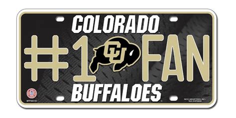 Colorado Buffaloes License Plate 1 Fan Special Order Backorder