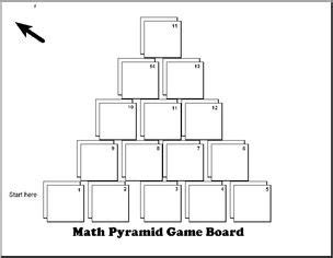 Board Game: Math Pyramid Game (Part 2: board) (upper elem) – Abcteach