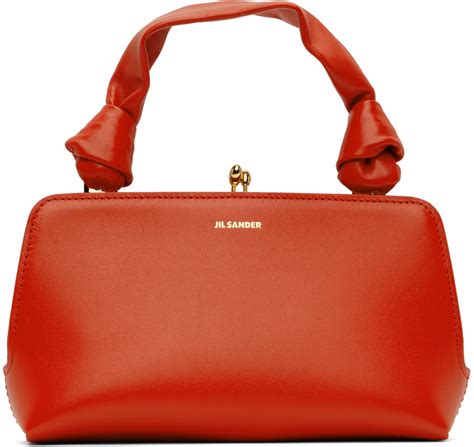 Jil Sander Red Mini Goji Bag SSENSE Canada