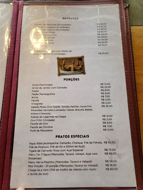 Menu Em Restaurante Point Do A A Bel M Avenida Boulevard Castilhos