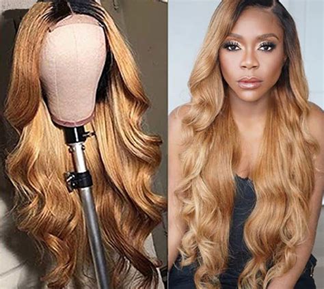 Amazon GzorOuzr 1b27 Body Wave Lace Closure Wigs Ombre Human Hair