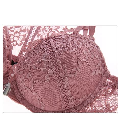 Floral Lace Lingerie Front Closure Bra Set Backless Underwear Push Up