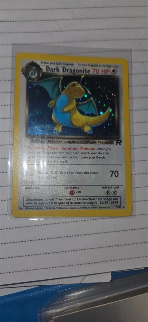 Dark Dragonite Holo Ungraded Pokemon Team Rocket