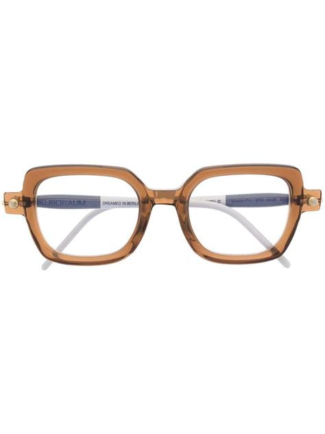 Kuboraum Square Frame Optical Glasses Brown Editorialist