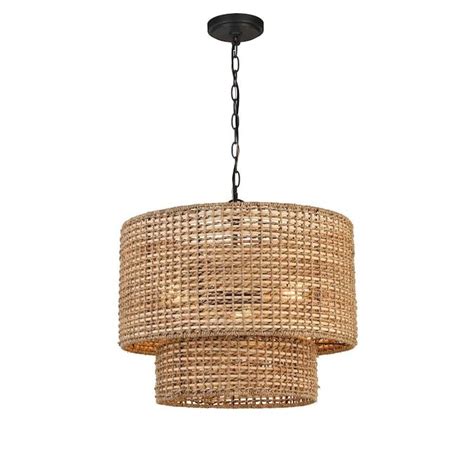 Volume International Calare Brushed Nickel Transitional Drum Pendant Light In The Pendant