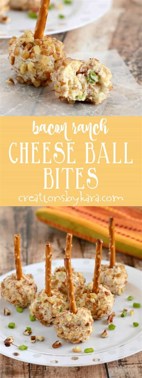 Ranch Bacon Cheese Ball Bites Creations By Kara
