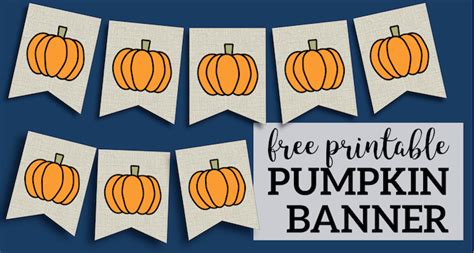 Free Printable Pumpkin Banner Decor - Paper Trail Design