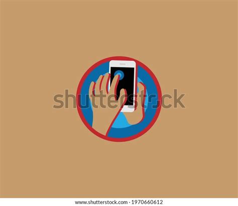 Hand Holding Smartphone Touching Screen Flat Stock Vector Royalty Free 1970660612 Shutterstock