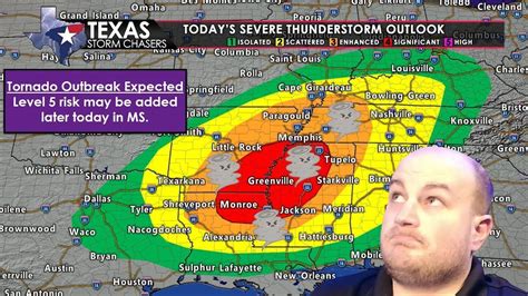 Tornado Outbreak Expected In The Mid South Later Today