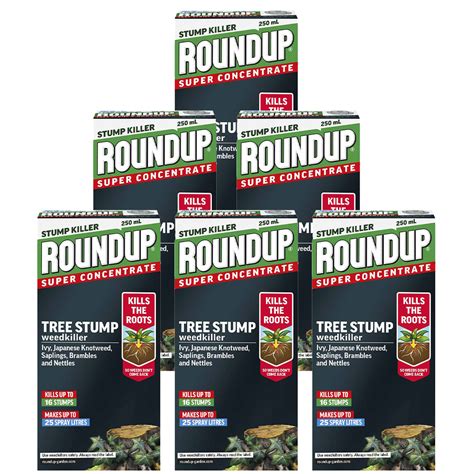 Roundup Super Concentrate Tree Stump And Root Killer 250ml Case Of 6 Wilko