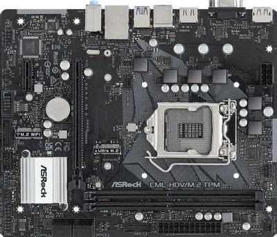 Материнская плата ASRock CML HDV M 2 TPM R2 0 LGA 1200 Intel H370