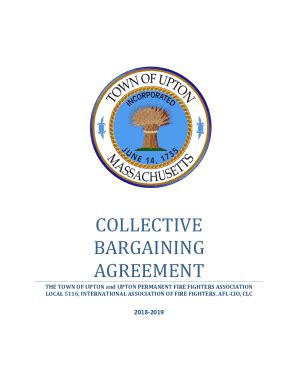 Fillable Online Collective Bargaining Agreement The Town Of Upton And