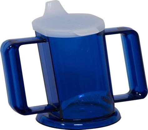 Handycup Met Deksel Drinkbeker Met Handgrepen Blauw Ml Bol