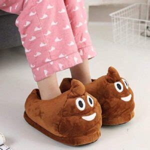 Poop emoji slippers - A Thrifty Mom