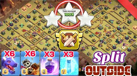 Best Th14 Skybrid War Attacks Common Th14 Outside Split Base 3 Star