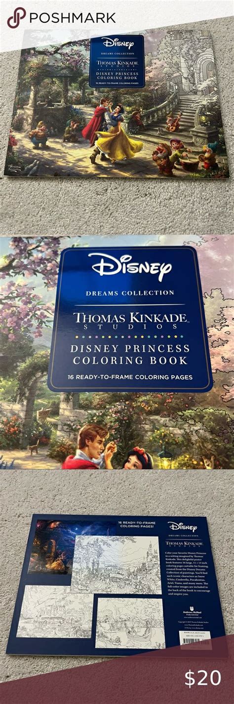 Disney Dreams Collection Thomas Kinkade Studios Princess Coloring Book