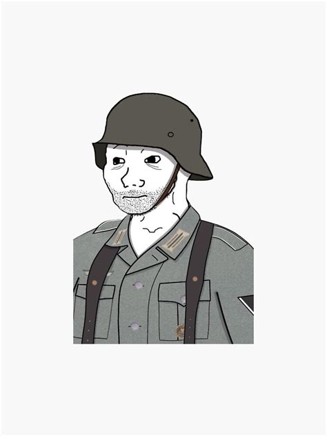 Ww2 Wojak Sticker For Sale By Chaiser Redbubble