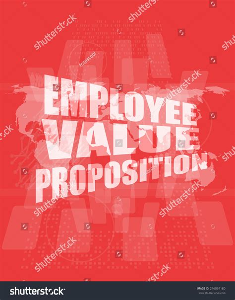 Management Concept Employee Value Proposition Words Ilustración De