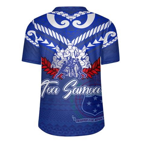 Samoa Custom Personalised Rugby Jersey Toa Samoa Tribal Pattern