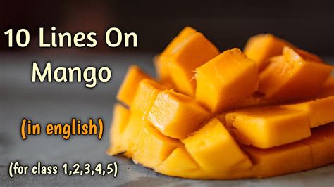 My Favourite Fruit Mango 10 Easy Lines On Mango In English For