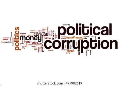 Political Corruption Word Cloud Concept Stock Illustration