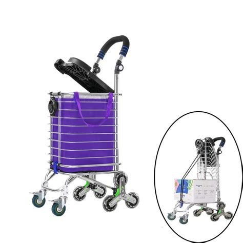 Buy Myhzh Folding Shopping Cart For Groceries Stair Climbing Grocery