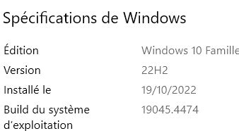 Mise à jour KB5037849 Windows 10 22H2 19045 4474