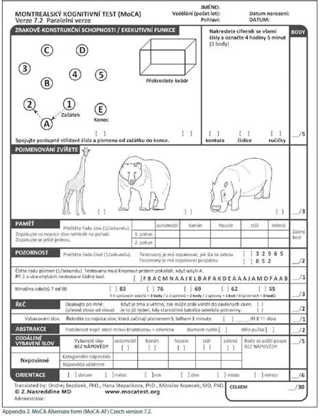 Printable Pdf Printable Moca Test