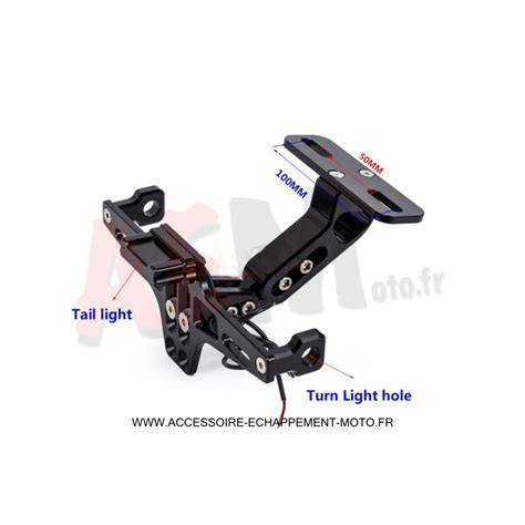 Support De Plaque Moto Universel Aluminium