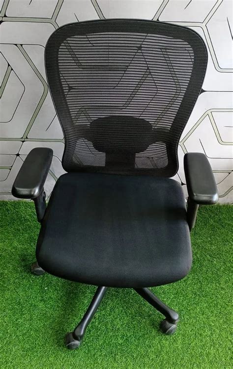 Inch Mid Back Office Fabric Revolving Chair Black At Rs In Chennai