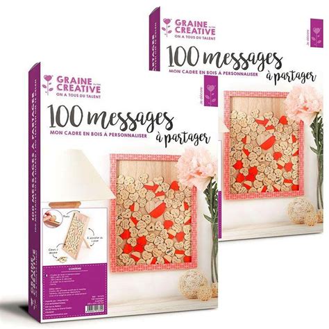 Cadres En Bois Personnalisables X Cm Messages Coeurs