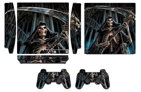 Skeleton Q Vinyl Skin Sticker Protector For Sony Ps Slim