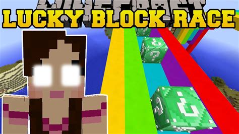 Minecraft Evil Jen S Emerald Lucky Block Race Lucky Block Mod