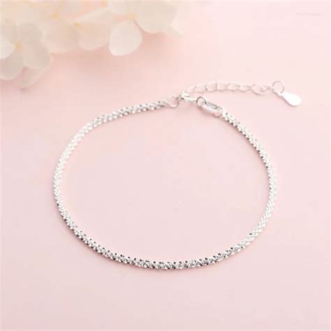 Bangle Silver Colour Sparkling Gypsophila Adjustable Bracelet