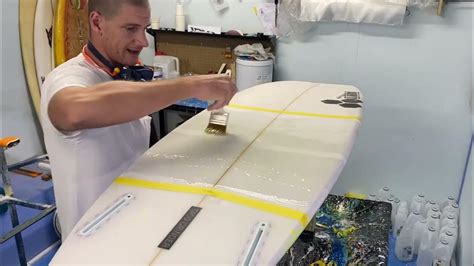 Ding Repair Surfboard Crease Filler Coat Youtube