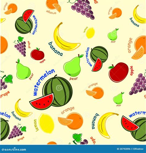 Fruit Pattern Stock Vector Illustration Of Berry Foods