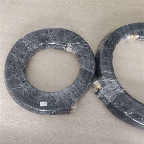 Hvac R Black Rubber Insulated Pipe Copper Pair Coil For Air Conditioner