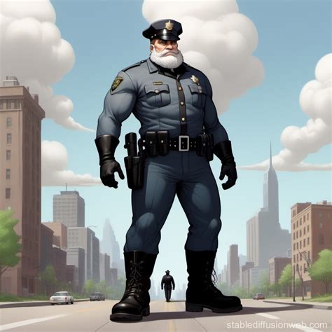 Giant State Trooper Above Miniature City Stable Diffusion Online