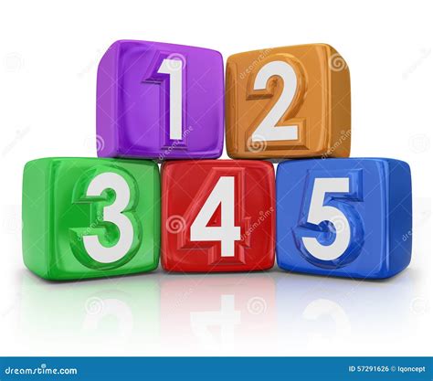 5 Five Principles Elements Basic Building Blocks Counting Cubes Stock ...