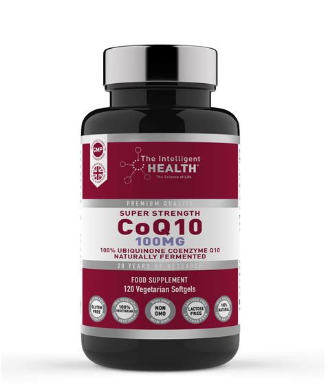 Ubiquinone Coenzyme Q10 100mg Softgel Capsules 120 Super Strength Vegan