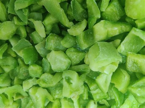 A Grade Frozen Green Capsicum Mm Dice Packaging Size Bulk And